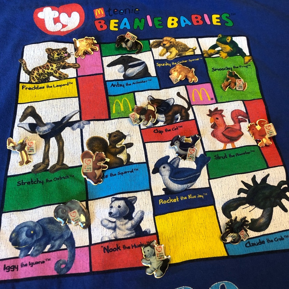 Beanie Babies Shirt and Pins